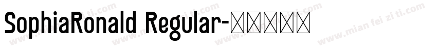 SophiaRonald Regular字体转换
